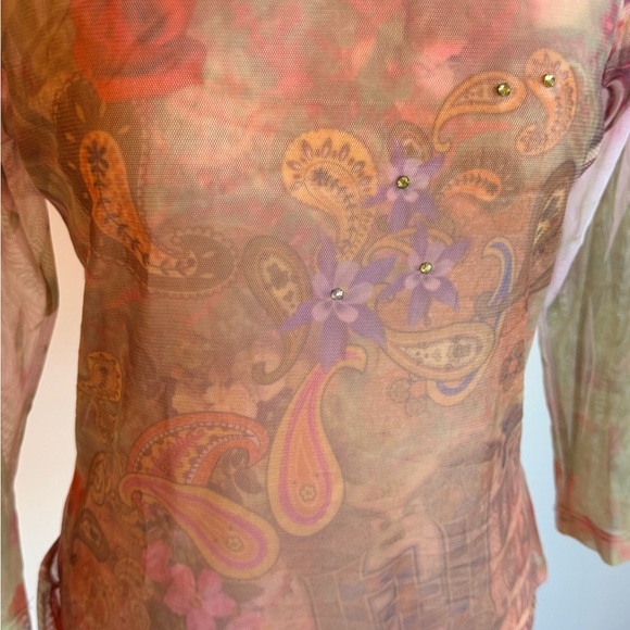 Vintage Y2K Entity Small Sheer Top by Daniel Benjamin - Picture 2 of 13